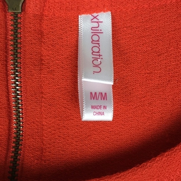 XHILARATION Top Sweatshirt Metallic Foil Scoop Neck Roll Tab 3/4 Sleeves Medium - Picture 8 of 12